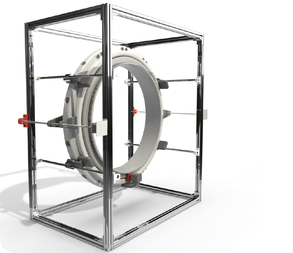 CAD rendering of the autonomous scanning device