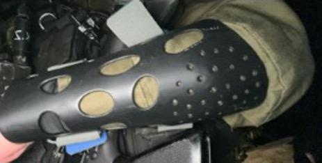 Custom 3D printed arm guard worn